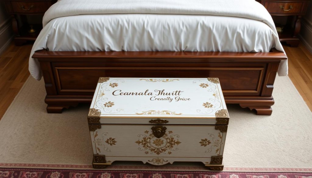 baús decorativos para pé da cama