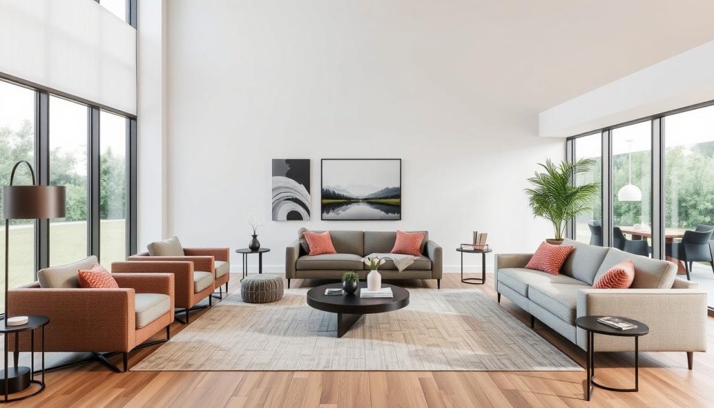 Imagem de sofás e poltronas para sala grande