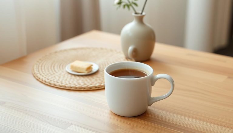 Mesa posta café da tarde simples
