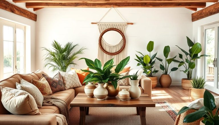 decoração boho chic sala