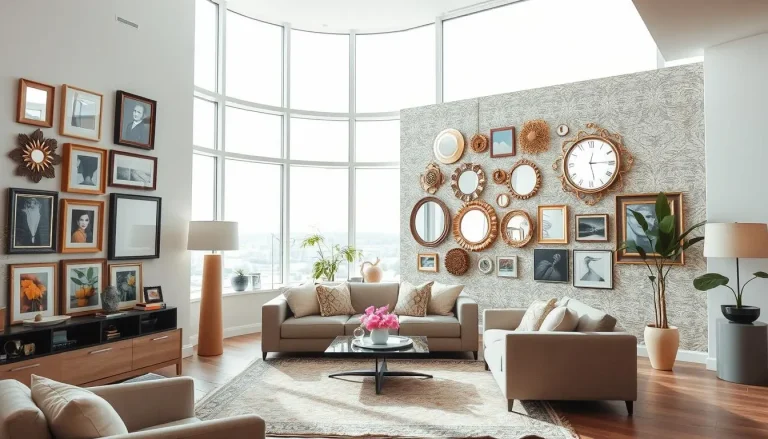 Decoração de paredes da sala
