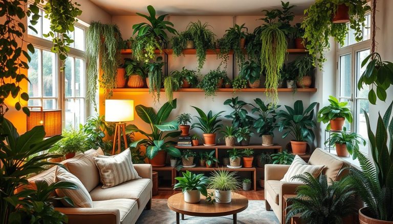 decoração de sala com plantas