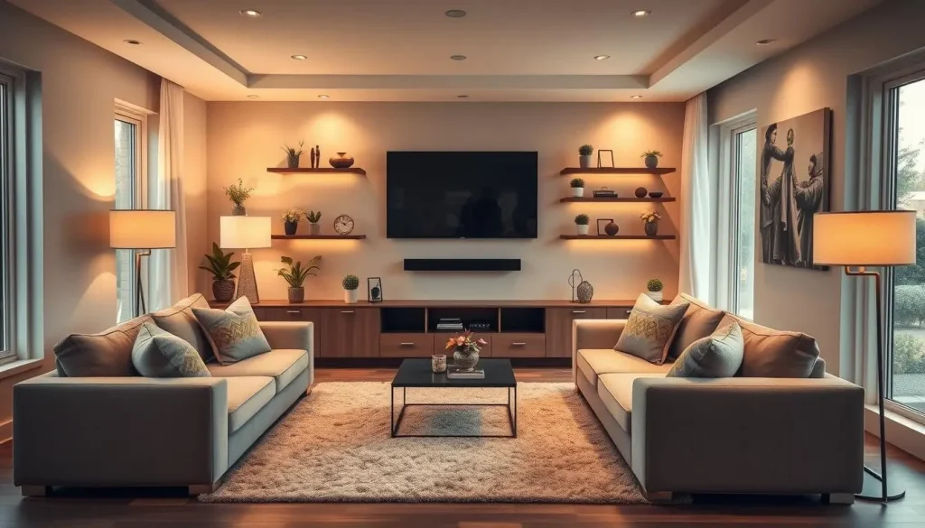 Decoração de sala de TV