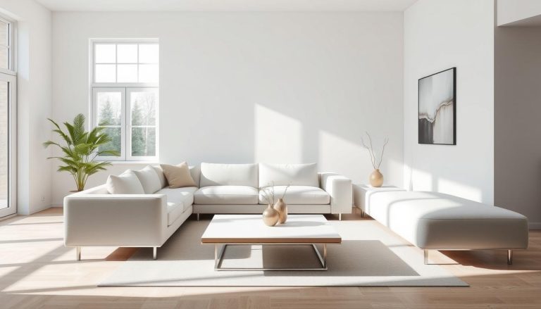 decoração sala minimalista
