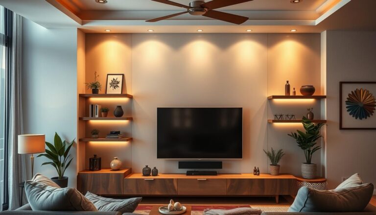 decoração para painel de tv sala