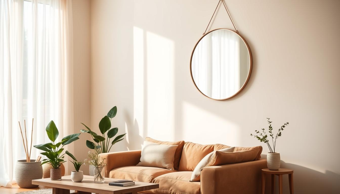 Decoração de Sala com Espelhos Redondos: Modernidade e Charme