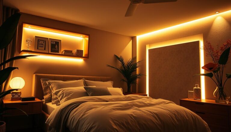 decoração de quarto com led