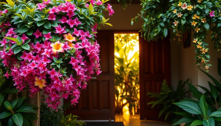 flores para porta de casa
