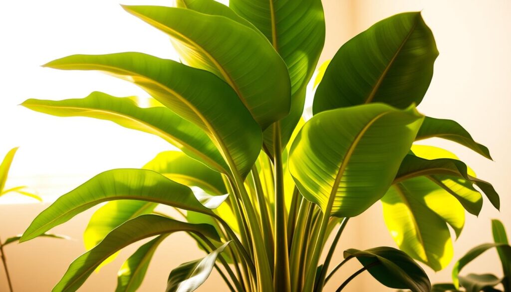 A lush, verdant specimen of the Guaimbé plant, a native Brazilian species with large, glossy green leaves that unfurl in a gentle, sweeping arc. The plant's thick, sturdy stems rise from the soil, supporting the foliage that catches the warm, golden light filtering through a softly diffused atmosphere. The scene captures the plant's natural beauty and robustness, showcasing its potential to enhance the decor of a Brazilian home with its striking tropical aesthetic. A lush, verdant specimen of the Guaimbé plant, a native Brazilian species with large, glossy green leaves that unfurl in a gentle, sweeping arc. The plant's thick, sturdy stems rise from the soil, supporting the foliage that catches the warm, golden light filtering through a softly diffused atmosphere. The scene captures the plant's natural beauty and robustness, showcasing its potential to enhance the decor of a Brazilian home with its striking tropical aesthetic.