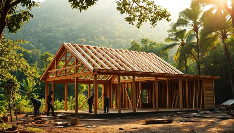 Como construir uma casa de madeira