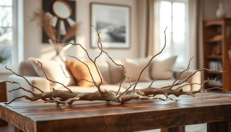 Galhos secos na decoração interna de ambientes