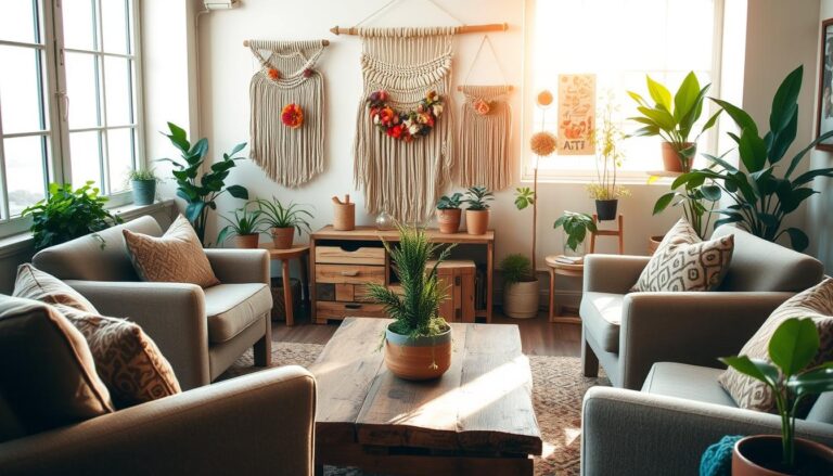 decoração de sala com reciclagem