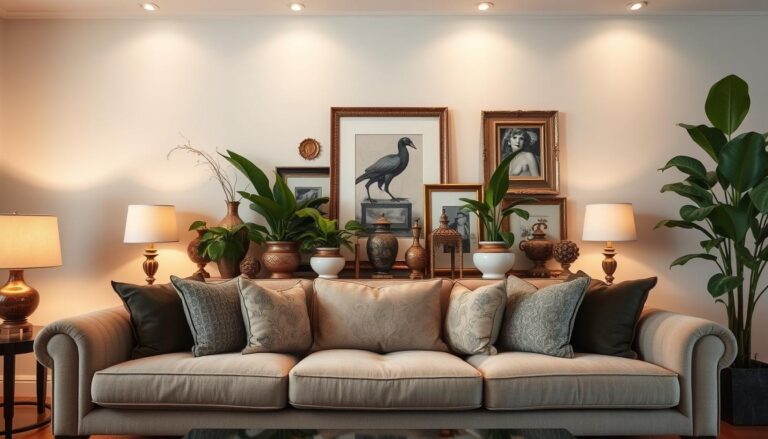 decorar atrás do sofa