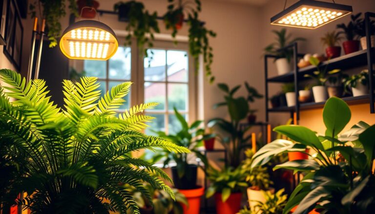 iluminação para plantas de interior
