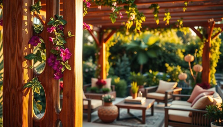como usar treliça de madeira na decoração