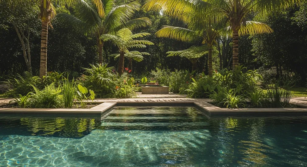 piscina que imita a natureza