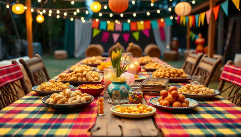 Decoração de mesa de festa junina