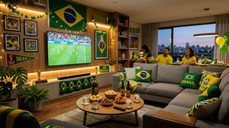 Decoração de casa para copa do mundo de futebol
